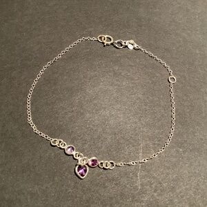 Sterling Silver Amethyst Bracelet